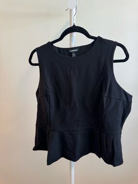 Express Women's Black Sleeveless Peplum Top size XL